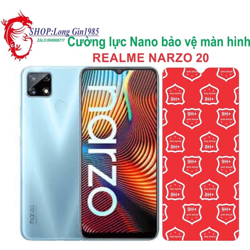 Realme NARZO 20 Cường lực Nano chống va đập chống trầy xước tốt