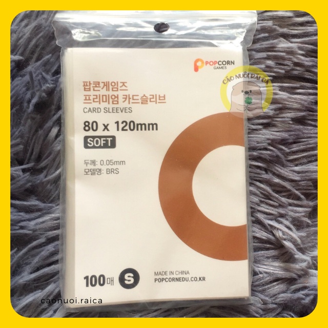 [TÁCH LẺ-MỎNG] SLEEVE POPCORN LOẠI MỎNG ĐỦ SIZE - Cáo nuôi Rái Cá