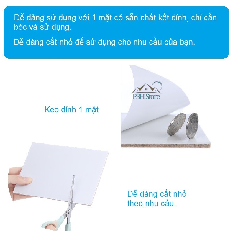 Vĩ 113 miếng lót chân ghế chân bàn bằng nỉ dày 5mm chống trượt tránh trầy xước sàn nhà Fasola  PS-235