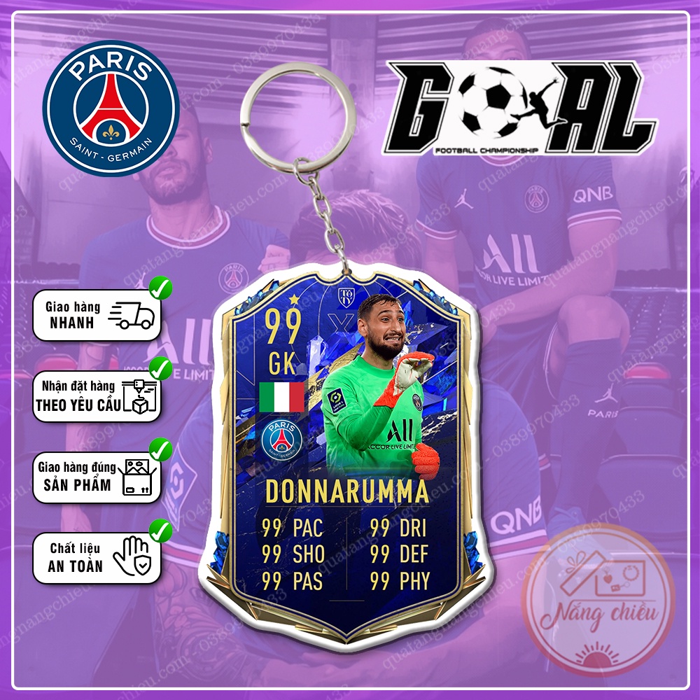 Móc khóa Dày In Sắc Nét 2 Mặt CLB bóng đá Paris Saint-Germain 2022-2023 ☘️Quà Tặng Nắng Chiều☘️