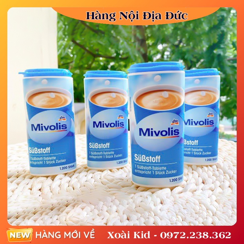 Đường ăn kiêng Mivolis Đức hộp 1200 viên cho người tiểu đường, giảm cân