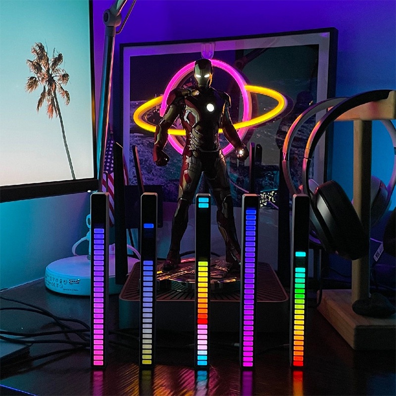 Thanh Đèn Led Rgb Nháy Theo Nhạc 16 Triệu Màu Điều Khiển Bằng Cảm Biến Âm Thanh Siêu Nhạy, Thanh Led Cảm Biến Nhạc