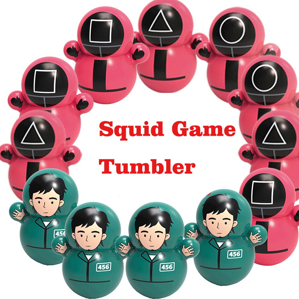 Lật đật squid game mini, đồ chơi lật đật mini doraemon cho bé cute dễ thương giá rẻ (pikachu, trò chơi con mực, minion)