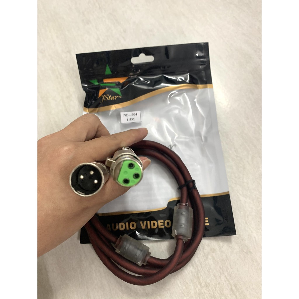Dây chuyển Canon XLR Âm ra XLR Dương có Chống nhiễu