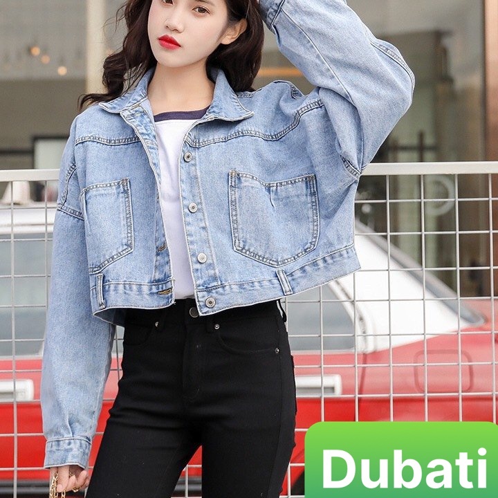 ÁO KHOÁC NỮ CHẤT BÒ JEAN 3 NÚT SAU SIÊU CÁ TÍNH TREND MỚI HÀN QUỐC- DUBATI FASHION