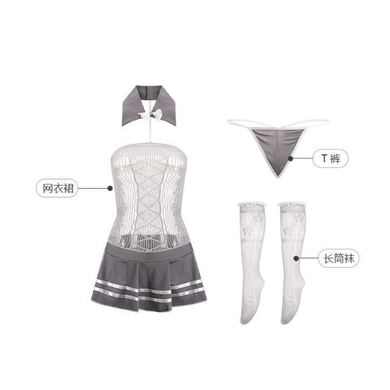 Bộ body stocking cosplay ( Tặng kèm phụ kiện ) chất siêu co giãn