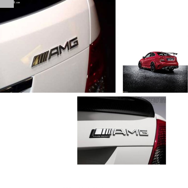 Decal logo 3D hợp kim inox chữ nổi AMG dán xe đuôi ô tô - HÀNG CÓ SẴN