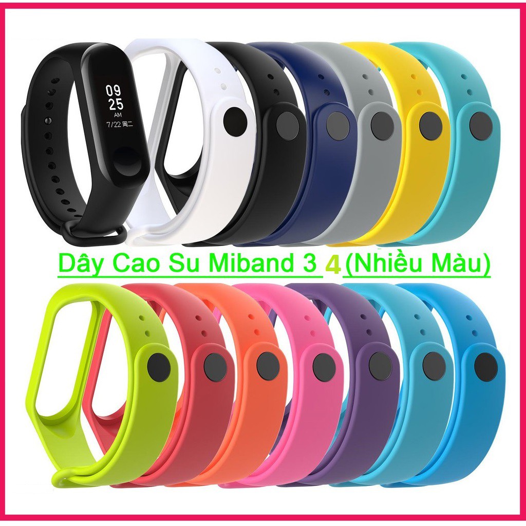 Dây Đeo Silicon nhiều màu Cho Đồng Hồ Thông Minh Xiaomi Mi Band 3& XIAOMI MI Band 4