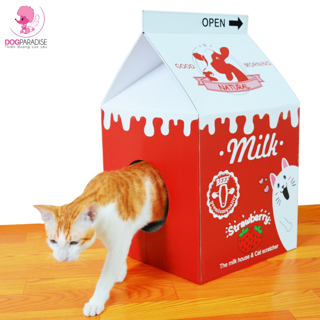 Bàn cào thay thế trụ mèo đa năng hình hộp sữa - Dog Paradise