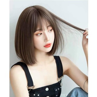 [ TẶNG KÈM LƯỚI VÀ LƯỢC, HÀNG LOẠI 1 ] Tóc giả nữ nguyên đầu cup ngắn, tóc vic mái thưa bộ cả đầu mái thưa hàn quốc 3111