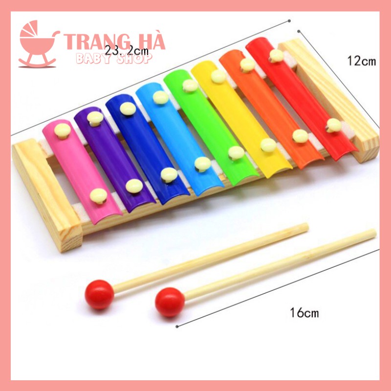 ️️Đàn Xylophone 8 Thanh Bằng Gỗ Bé Cảm Nhận Âm Thanh