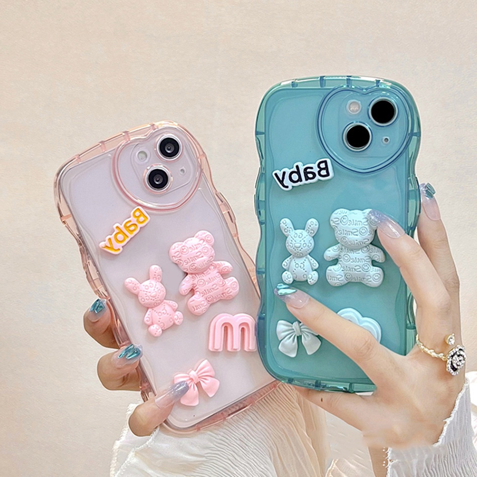 Ốp Điện Thoại Silicon Mềm Hình Gấu 3D Cho iPhone 7 8 Plus 14 13 12 11 Pro MAX Mini 6 6s 7Plus 8Plus 6Plus 7 + 8 + X XR XS MAX 12Pro