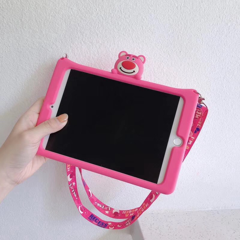 Ốp máy tính bảng silicone họa tiết xinh xắn có/ không có dây đeo dành cho IPAD 6 AIR 3 PRO 9.7/10.5 MINI 4 11 10.5 | BigBuy360 - bigbuy360.vn
