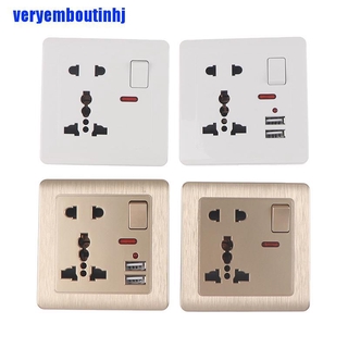 Ổ Cắm Điện Gắn Tường Với 5 Cổng USB Tiện Dụng