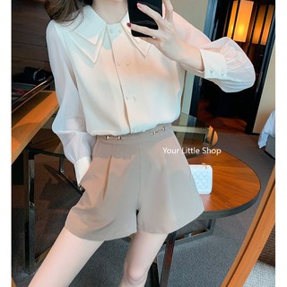 ÁO SƠ MI PHỐI VOAN