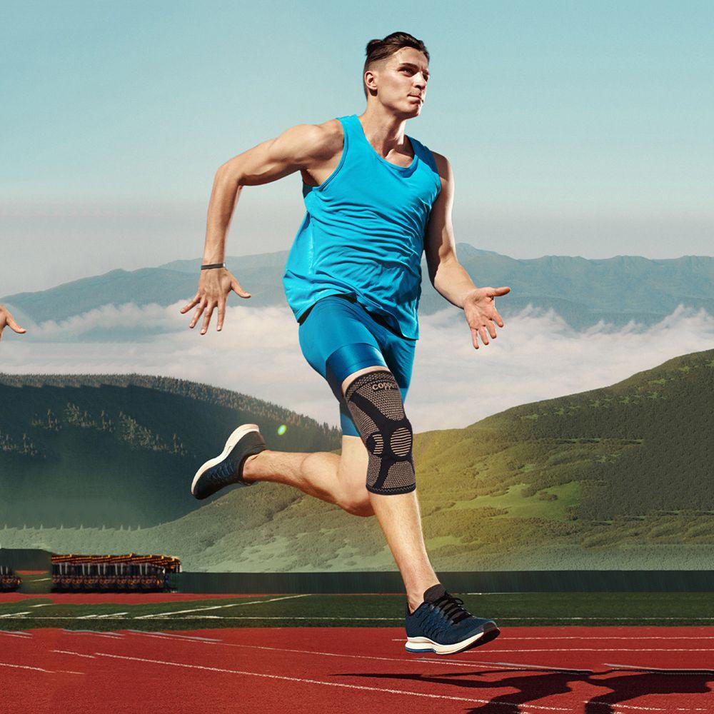 1 Cặp Đệm Bảo Vệ Đầu Gối Bằng Nylon Co Giãn Tốt Tiện Dụng Cho Nam Và Nữ