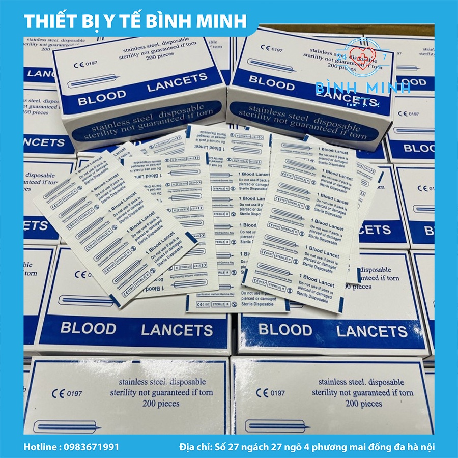 Kim Chích Mụn LANCETS | Hộp 200 Kim