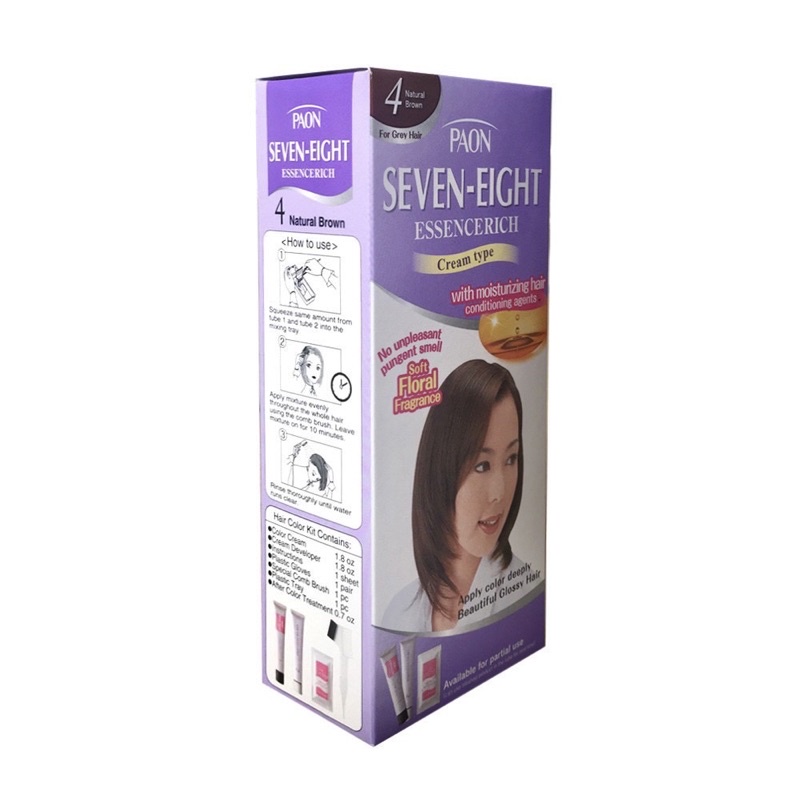 THUỐC NHUỘM TÓC PHỦ BẠC DƯỠNG CHẤT PAON SEVEN EIGHT HƯƠNG HOA ESSENCE RICH THÁI LAN 100GR