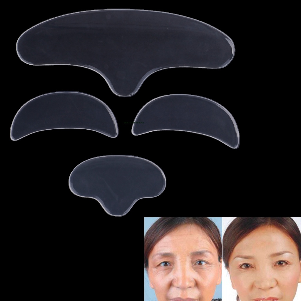 Bộ Miếng Đệm Silicon Mềm Chăm Sóc Da Chống Nếp Nhăn Có Thể Tái Sử Dụng