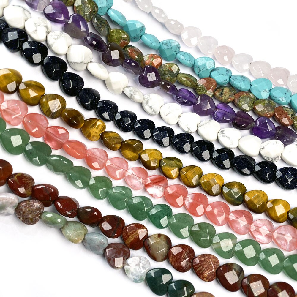 DIY Imitation heart Loose Beads 10 mm. 15 mm Dùng Làm Trang Sức/Vòng Đeo Tay