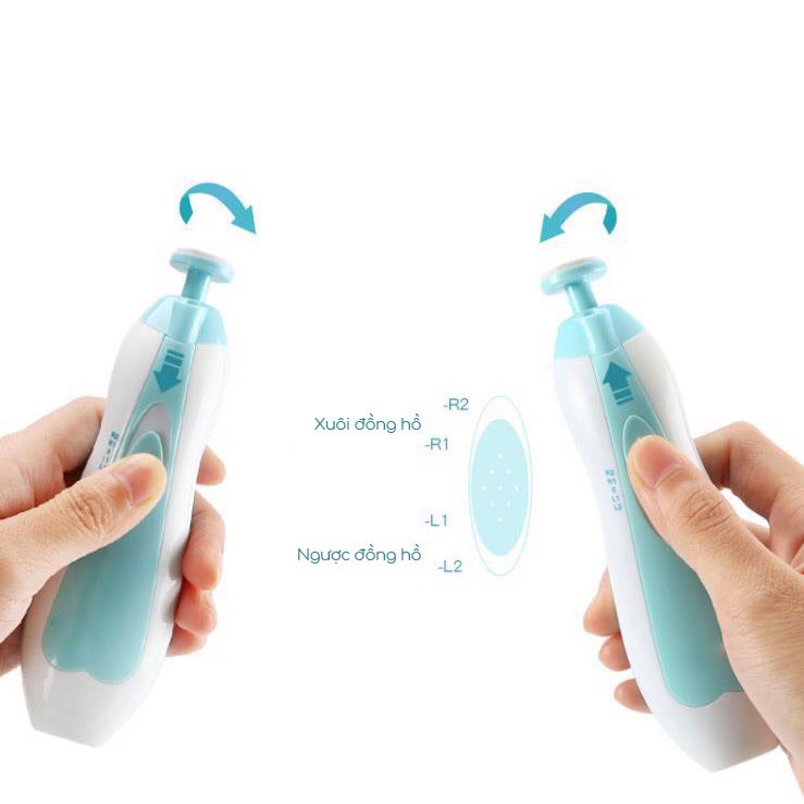 Máy mài dũa móng tay mini cho bé và gia đình Bộ máy mài móng tay chân 6 đầu thay an toàn sử dụng