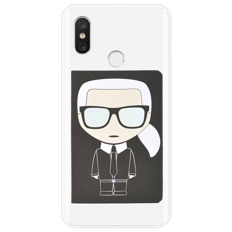 Ốp Điện Thoại Tpu Silicon Mềm Hình Moda Karl Lagerfeld Verde Duro Cho Redmi 4a 4x 5a 6 Note 5 Pro Note7