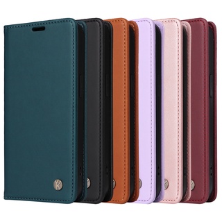 Ốp Lưng Sang Trọng Cho iPhone 14 16 Pro Max 16e 15 Pro Max Mạnh Từ Tính Đóng Cửa Cao Cấp Da Mỏng Ví Bao Da