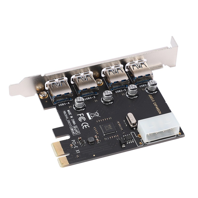 3.0 PCI-E to USB Adapter Card Built-in Desktop Expansion Card 4-Port High-Speed 3.0USB PCIe USB 3.0 Hub Adapter