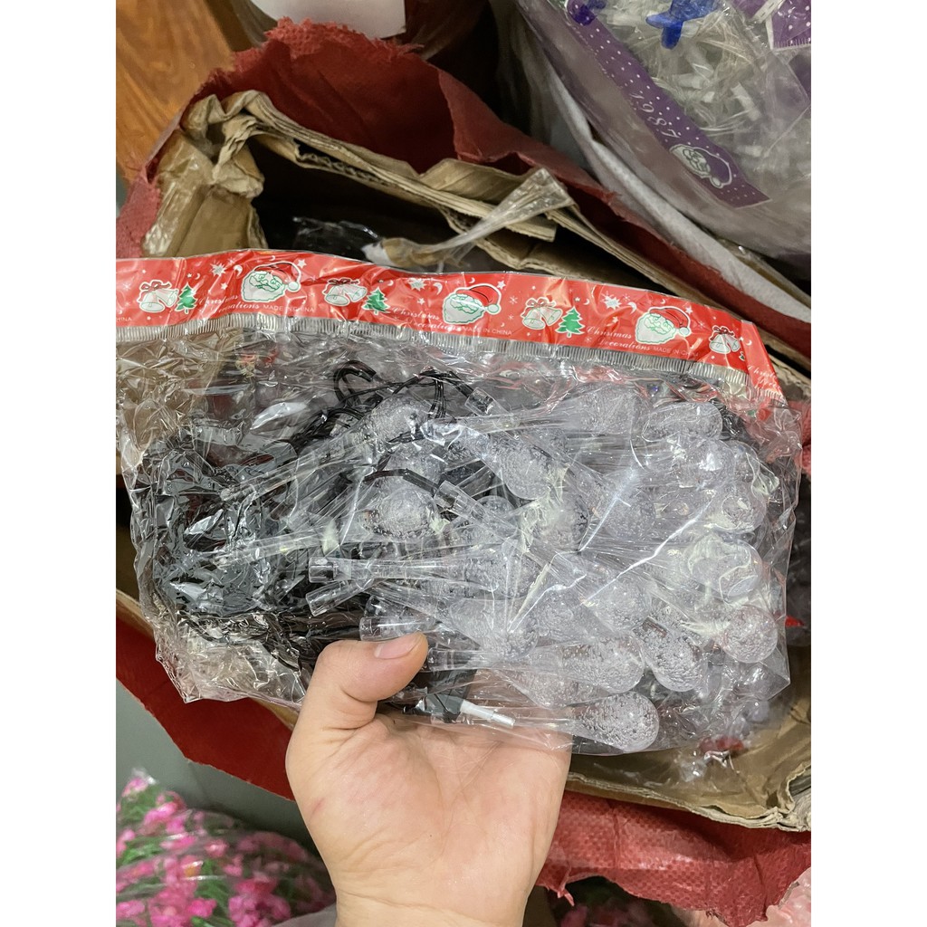Đèn nháy pha lê 5m 30 quả trang trí noen, tết