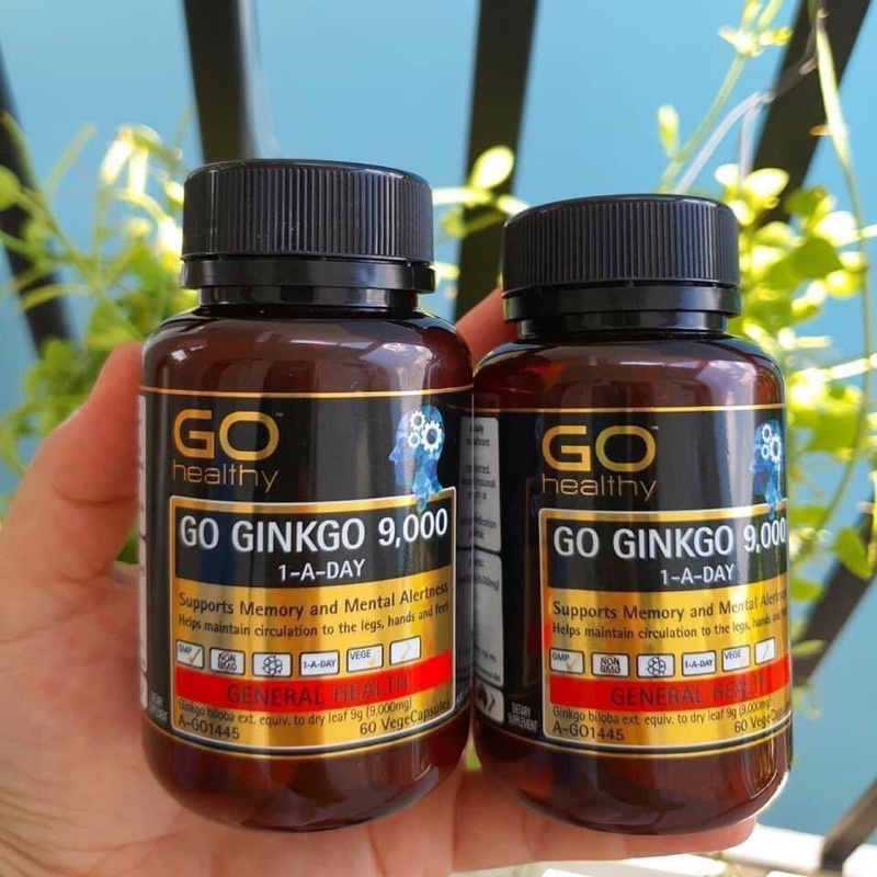 Viên Uống Bổ Não GO GINKGO 9000 Lọ 60 Viên - Úc