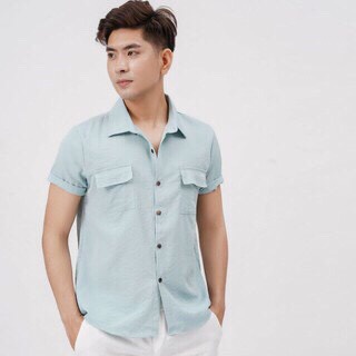 ADAM STORE - ÁO Đũi Nam Cổ Bẻ Sơ Mi Cao Cấp Đũi Áo Ngắn Tay Nam có cổ túi hộp | BigBuy360 - bigbuy360.vn