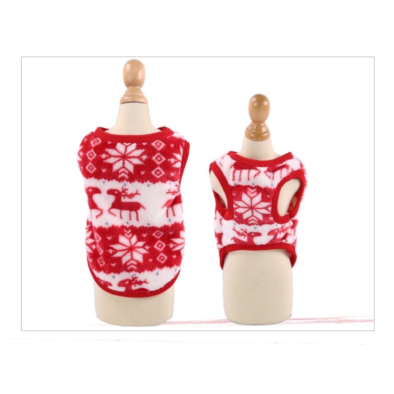 BST NOEL ÁO NỈ MỎNG KHÔNG KHÍ NOEL CHO THÚ CƯNG