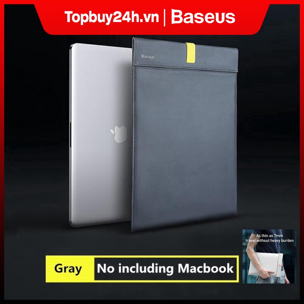 [Mã 159ELSALE hoàn 7% đơn 300K] Bao Da Baseus Chất Liệu PU Bảo Vệ Laptop Macbook Air Pro 13 14 15 16 Inch