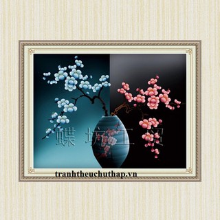 DLHYA894 - Tranh thêu 5D Bình hoa nghệ thuật