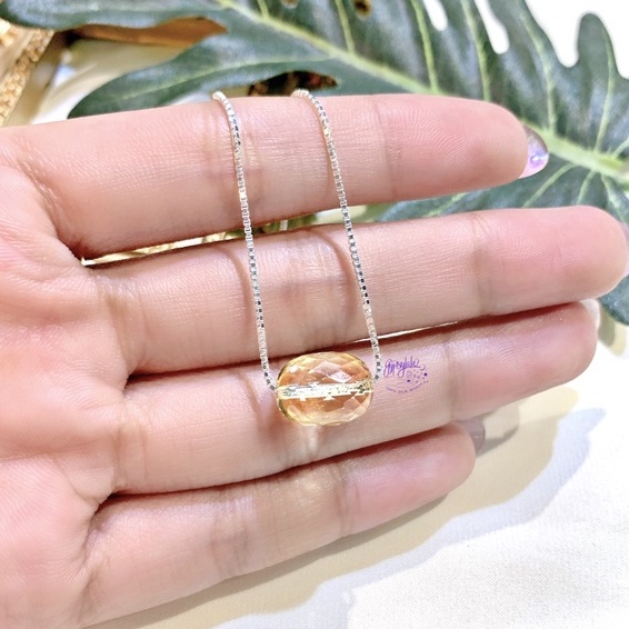Dây Chuyền Xỏ Ngang Thạch Anh Vàng SP004190 Gypsy.lala