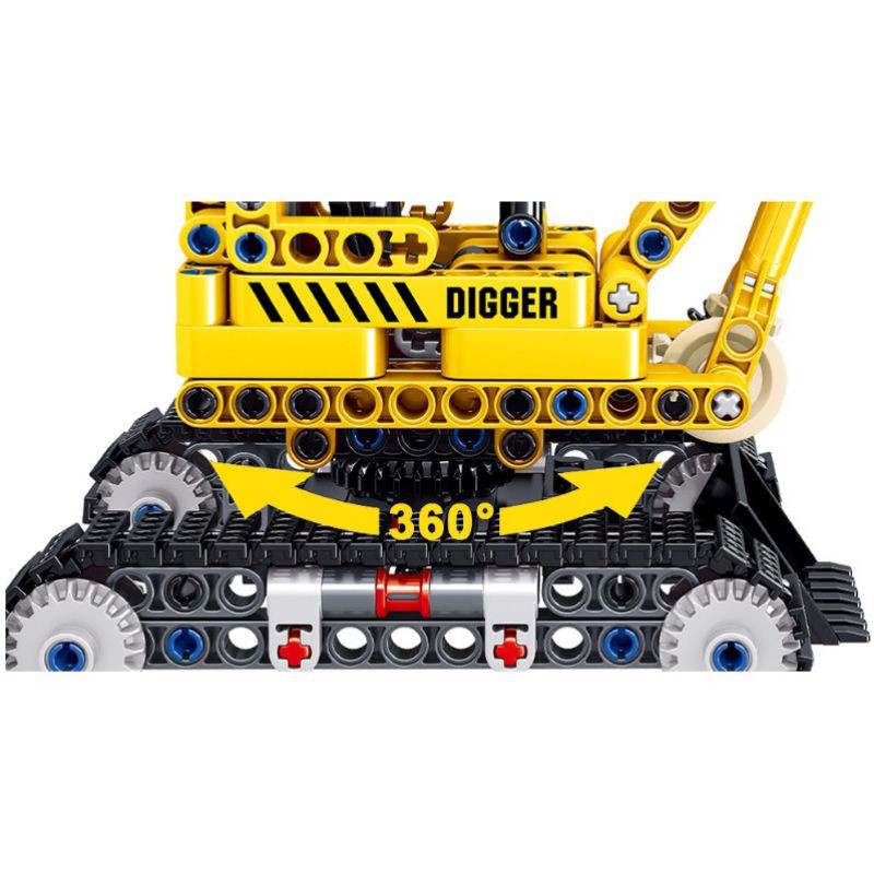 Bộ lắp ráp kiểu lego Technic xe máy xúc 0409 -Zhe Gao