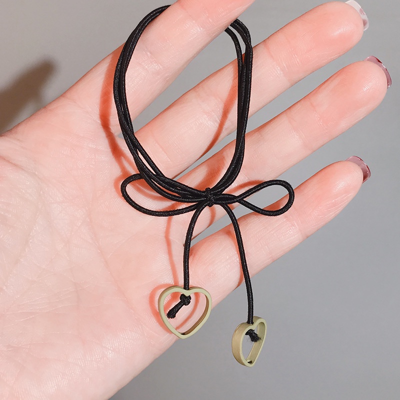 Dây cột tóc nơ trái tim SD609 màu dễ thương, cute, xinh đẹp phong cách Hàn Quốc làm phụ kiện tóc thời trang cho nữ