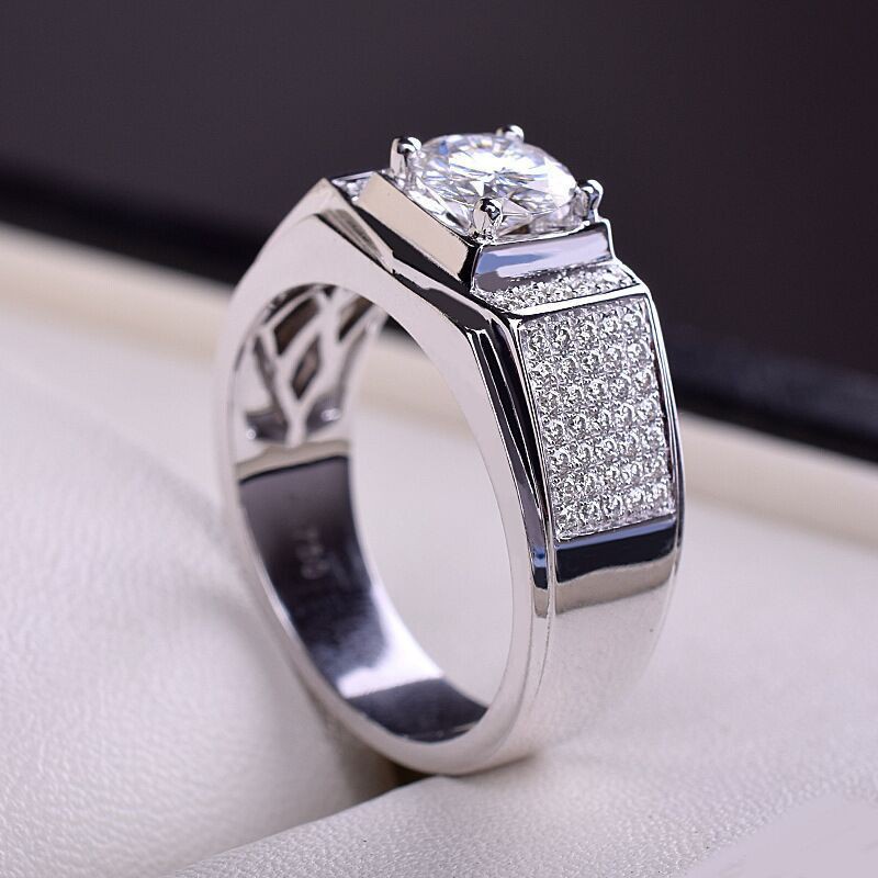 Nhẫn bạc nam  AK28 cao cấp, Nhẫn nam đính hôn phong cách sang trọng, lịch lãm