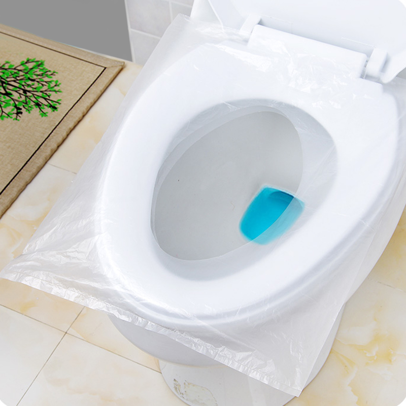 Bộ 10 Vỏ Bọc Bệ Ngồi Toilet Bằng Nhựa Kháng Khuẩn Dùng Một Lần