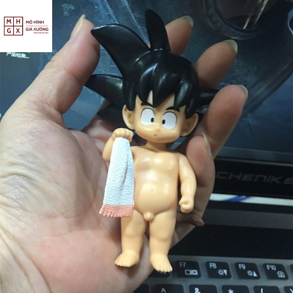 Mô hình Dragon Ball SonGoku đi tắm siêu dễ thương cao 11cm , figure 7 viên ngọc rồng sogoku , mô hình giá xưởng