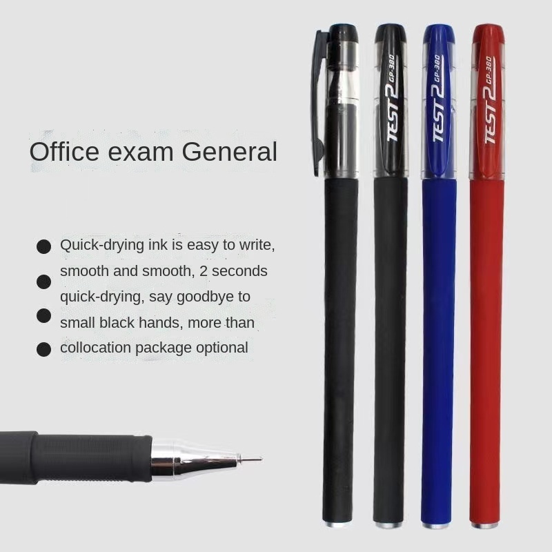 Bút Bi Mực Gel Nhám Ngòi 0.5mm Màu Đen/Đỏ/Xanh Dương Dùng Trong Văn Phòng