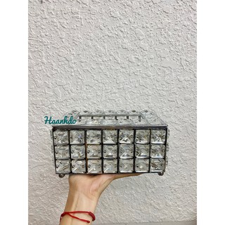 Hộp khăn giấy đá pha lê
