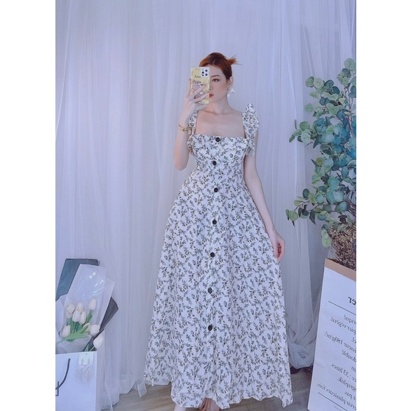 Đầm maxi cánh tiên bèo from Na Trịnh nút