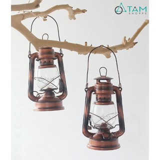 [LOẠI 1 - SƠN TĨNH ĐIỆN] Đèn bão giả cổ đốt dầu màu đồng số 03