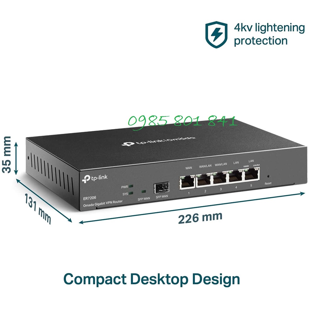 Router Cân bằng tải VPN TL-ER7206 TP-LINK chịu tải cao. Hàng chính hãng