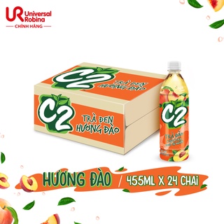 Trà xanh C2 hương đào thùng 4 lốc