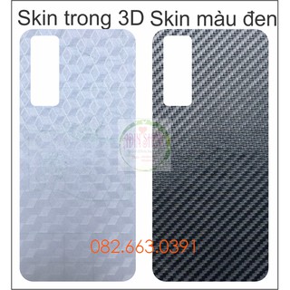 Miếng dán mặt lưng skin carbon Vivo Y51 2020, Y53s 4G, Y33