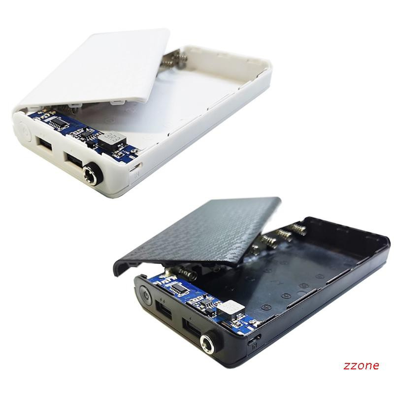 Vỏ Pin Sạc Dự Phòng Hai Cổng Usb Dc 9v / 12v 7x18650