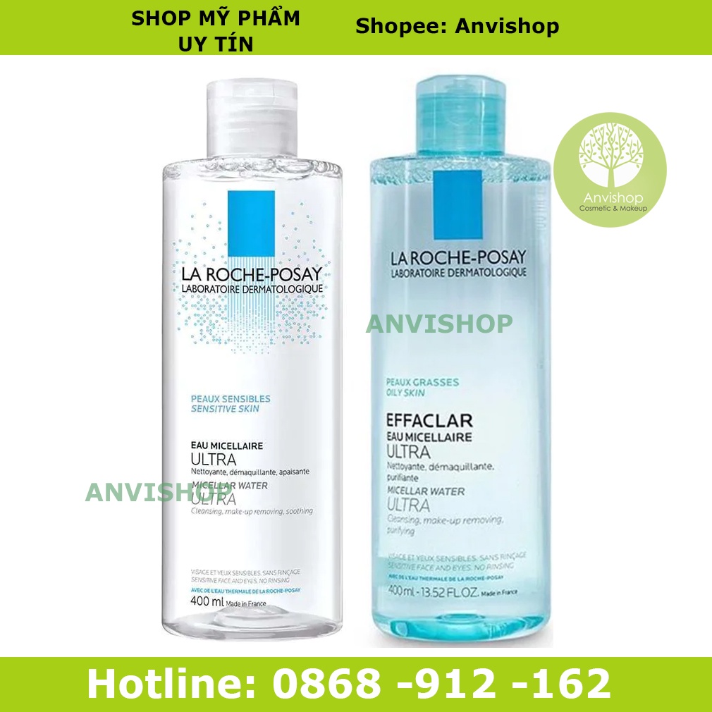 Nước tẩy trang La Roche Posay Dành cho da dầu và da nhạy cảm ANVISHOP 400ml