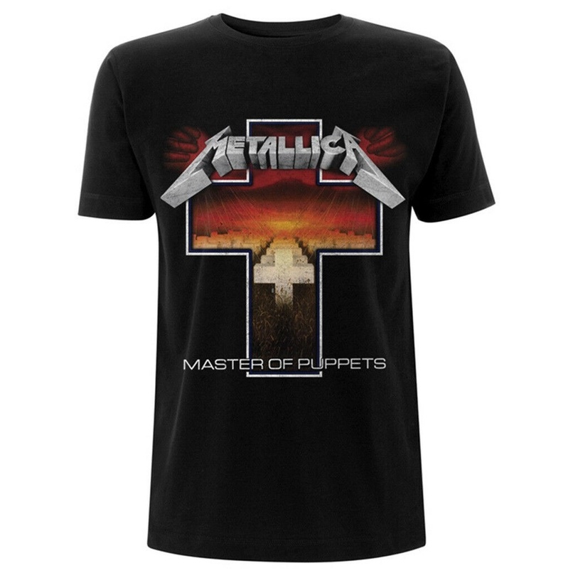 Áo thun chéo Metallica Master Of Puppets mùa hè thường ngày